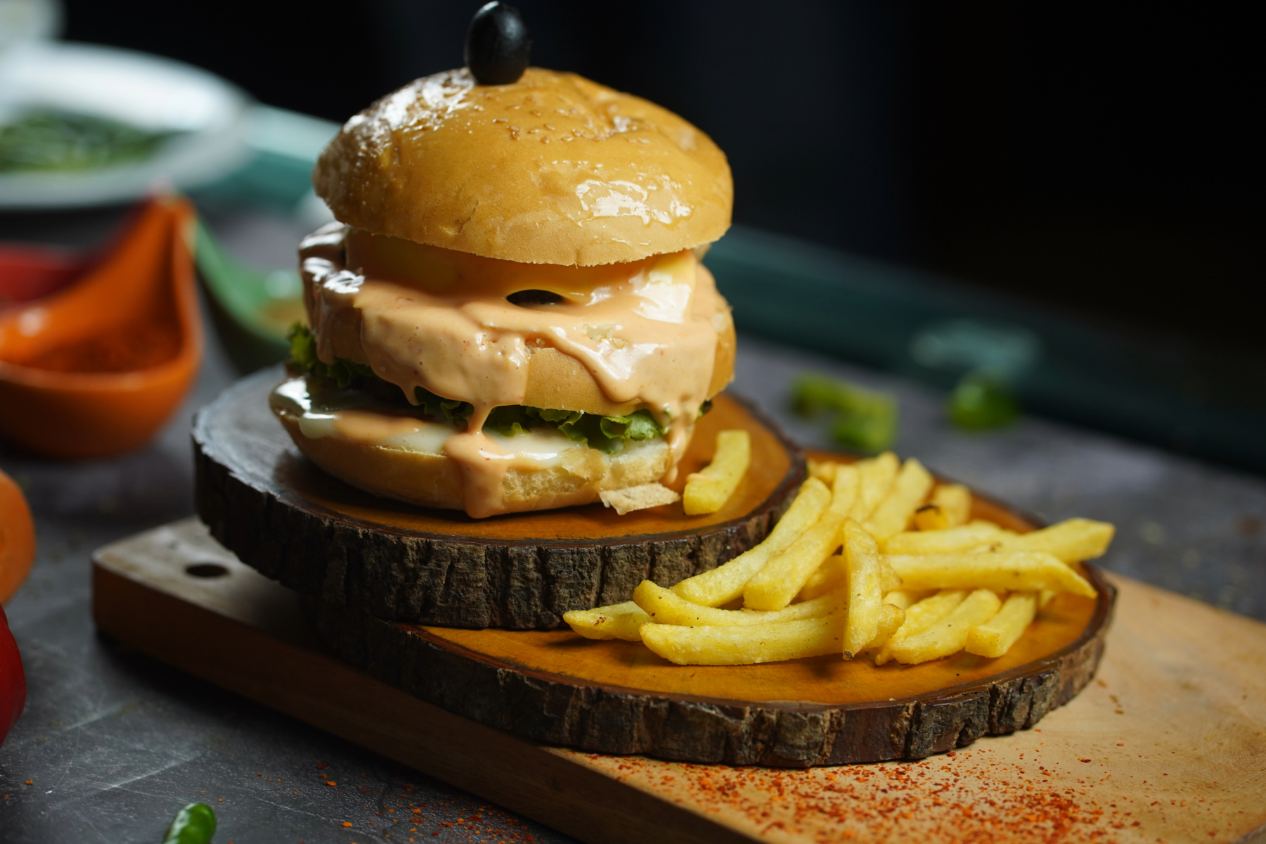 Cheesy Double Layer Burger