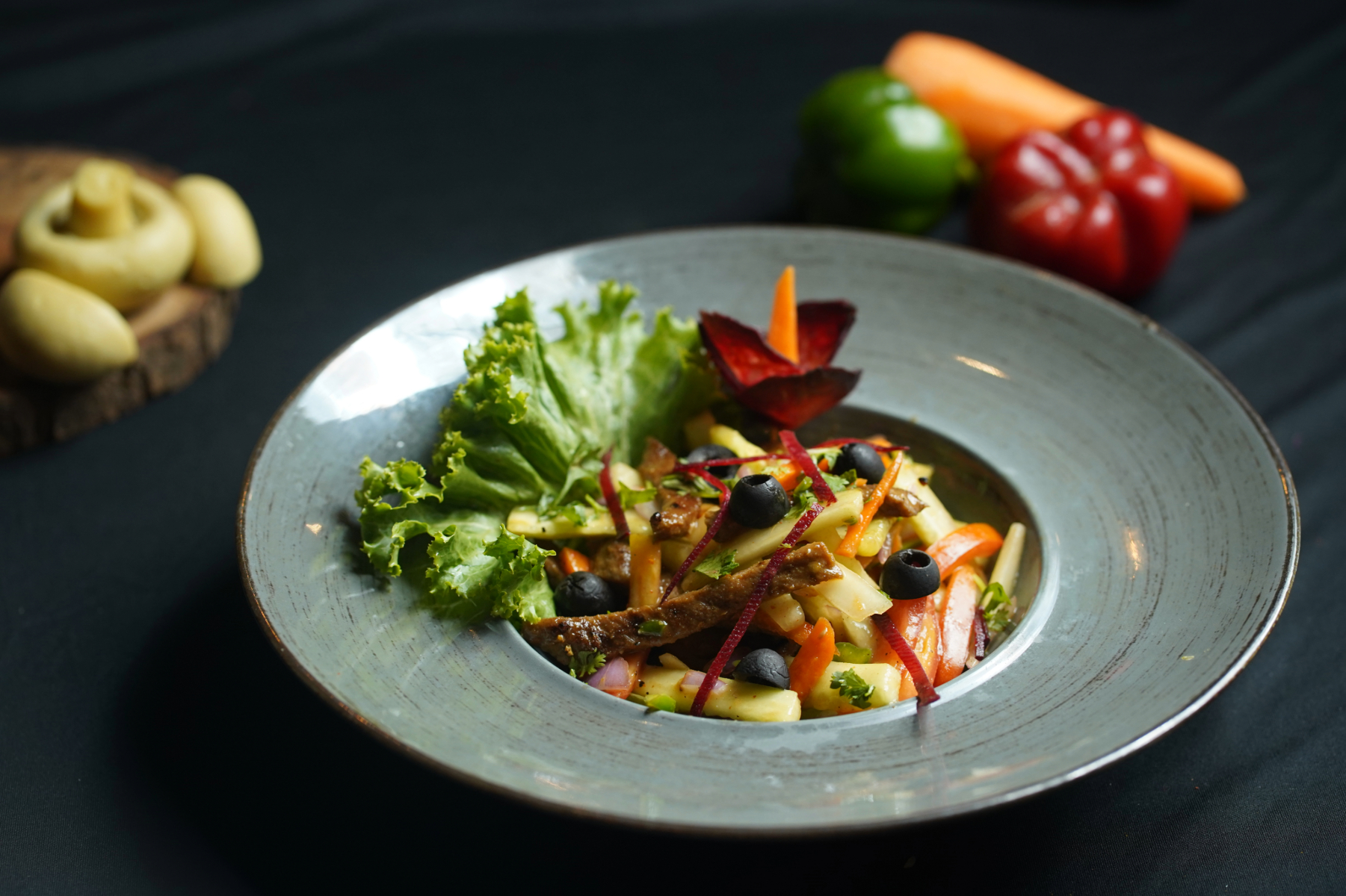 Fresh Mixed Salad with Olives